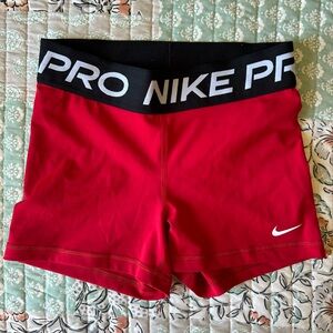 WORN 2 TIMES Red Nike Pros Size Small